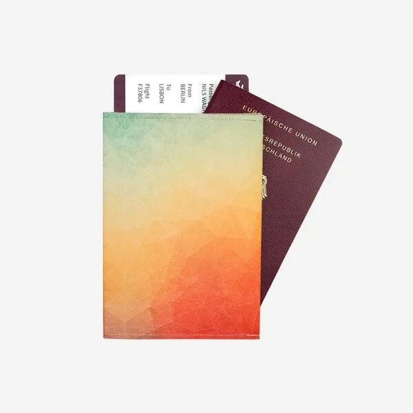 paprcuts paprcuts RFID Reisepasscover, Diamond dawn (orange gelb), – Produktbild 1 von 4