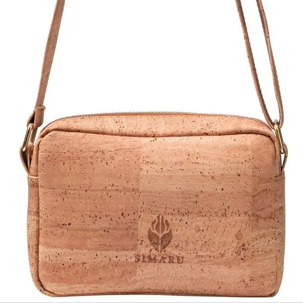 Simaru Simaru Handtasche aus Naturkork, Beige, – Produktbild 1 von 3