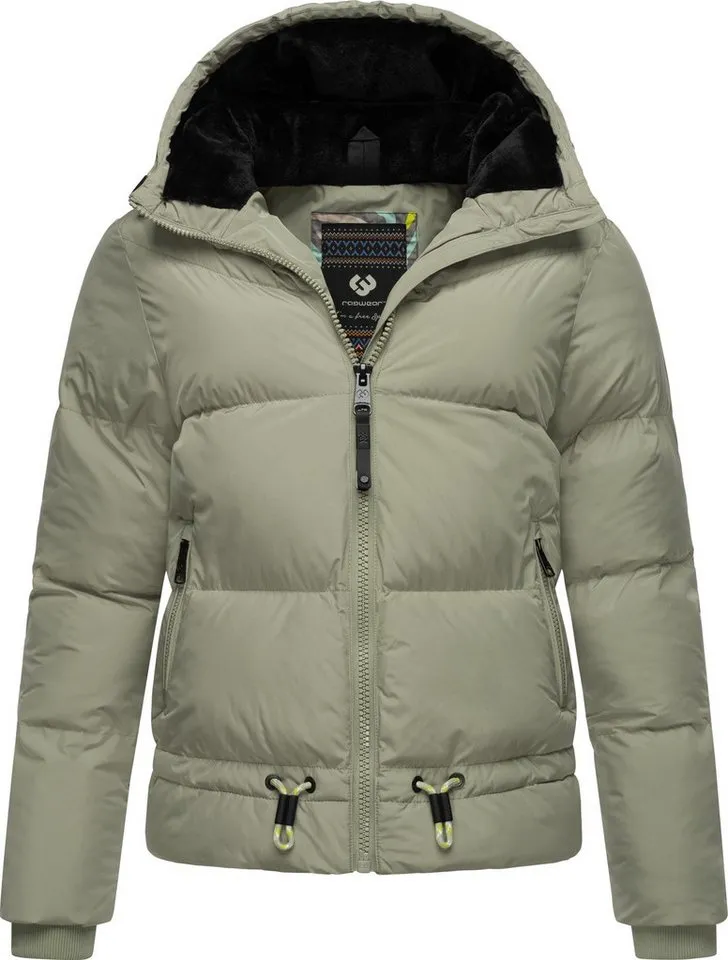 ragwear ragwear Steppjacke Briony Wasserdichte Damen Winterjacke mit Kapuze, Gelb|grün, – Produktbild 2 von 5