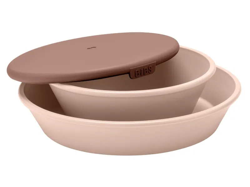 BIBS BIBS Kindergeschirr, 3-teilig Maße 18,5 x 3,5 cm und 15 x 4,5 cm, Rosa, – Produktbild 1 von 2