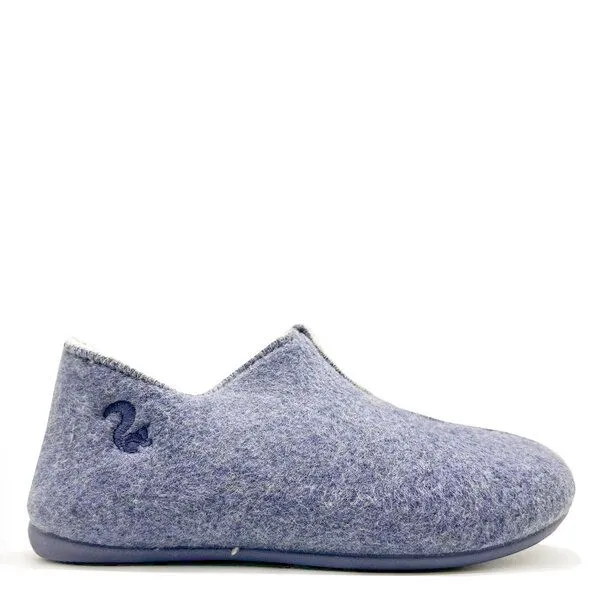 thies Veganer Hausschuh "thies ® Organic Slipper Boot ", aus Bio-Baumwolle, fair produziert, Blue (blau), – Produktbild 1 von 4