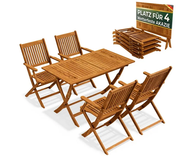 Casaria® Casaria® Garten-Sitzgruppe Sydney Komfort 5-tlg Akazienholz FSC® zertifiziert – Produktbild 3 von 7