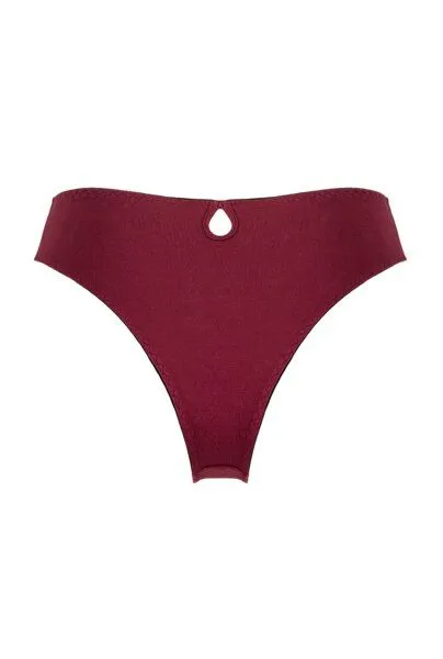 Nénés Nénés Zeitlose hochgeschnittene Unterhose, Bordeaux, – Produktbild 3 von 3
