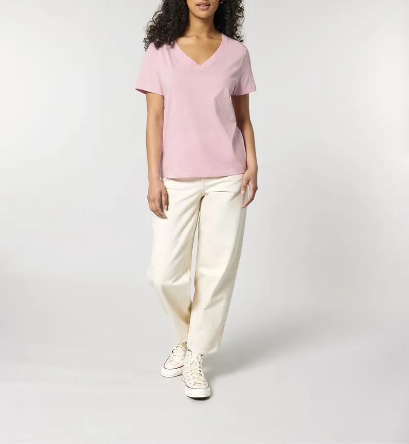 UNIPOLAR UNIPOLAR V-Neck T-Shirt Island, Cotton pink, – Produktbild 1 von 1