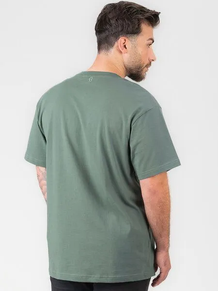 COREBASE COREBASE T-Shirt "BoxFit" aus 100% Bio-Baumwolle, Olive (grün), – Produktbild 3 von 3