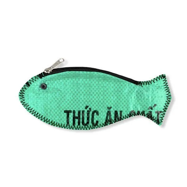 Beadbags Beadbags Fisch Geldbörse Ri80 recycelter Reissack, Dunkelgrün, – Produktbild 2 von 2