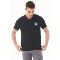 ORGANICATION ORGANICATION T-Shirt aus Bio-Baumwolle mit Kompass-Print, Schwarz(black), – Produktbild 1 von 1