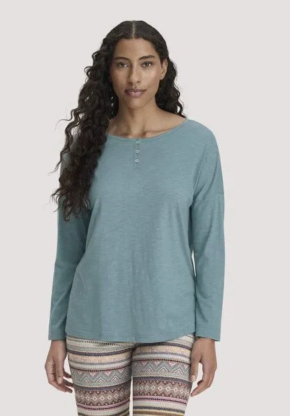 hessnatur hessnatur Schlafshirt Relaxed aus Bio-Baumwolle mit TENCEL Modal, Sturmblau, – Produktbild 1 von 4