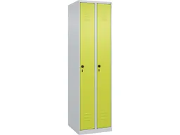 C+P C+P Spind Classic PLUS, 2 Abteile, 1850x500x500mm, Lichtgrau/Clowngrün – Produktbild 1 von 1