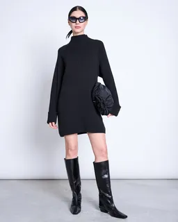 JAN N JUNE JAN 'N JUNE Damen vegan Mini-Kleid Luny In Schwarz – Produktbild 1 von 1