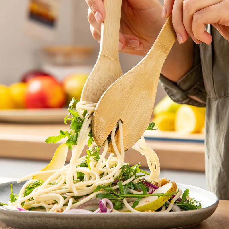 Fackelmann Fackelmann Salatbesteck Balance, Bambus, 2-teilig – Produktbild 3 von 3