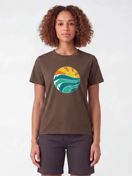 watapparel watapparel T-Shirt Frauen Summer Sun, Mocha, – Produktbild 2 von 2