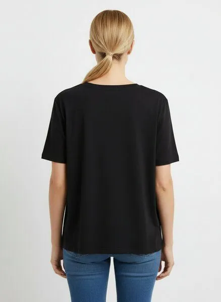 UNIPOLAR UNIPOLAR V-Neck T-Shirt Modell: Island, Black, – Produktbild 2 von 2