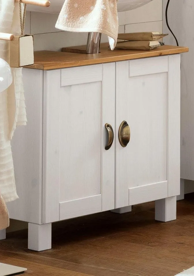 Home affaire Waschbeckenunterschrank Oslo Breite 60 cm, Weiß, – Produktbild 3 von 5