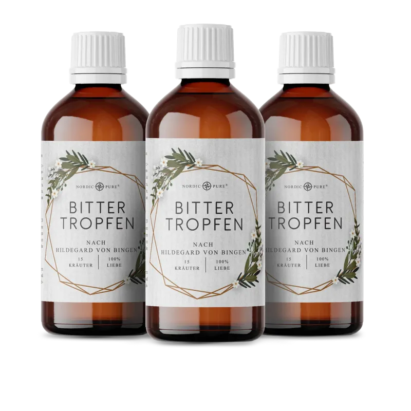 Nordic Pure Nordic Pure Bittertropfen – 15 Kräuter nach Hildegard von Bingen 2x100 ml – Produktbild 2 von 3