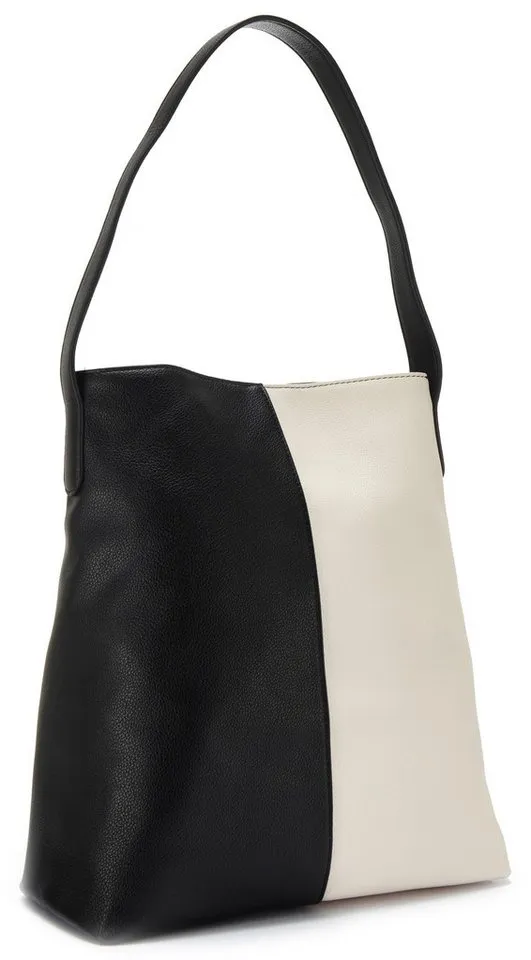 Vivance by Lascana Shopper Schultertasche, Handtasche, Einkaufstasche, Damentasche (2-tlg), mit kleiner herausnehmbarer Innentasche VEGAN, Schwarz, – Produktbild 3 von 5