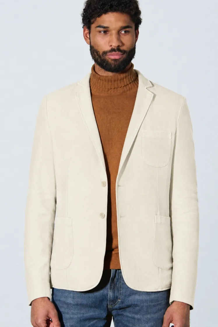 HempAge Hempage Herren vegan Modischer Blazer In Naturfarben, Weiß, – Produktbild 2 von 2