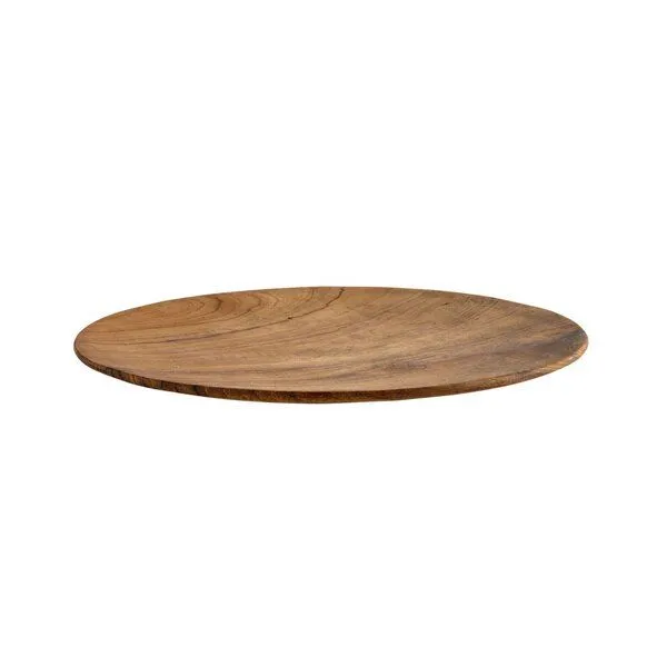 Originalhome Originalhome Handgefertigte Teakholz Teller, XL – zero waste, vegan & fair produziert., Natur, – Produktbild 2 von 4