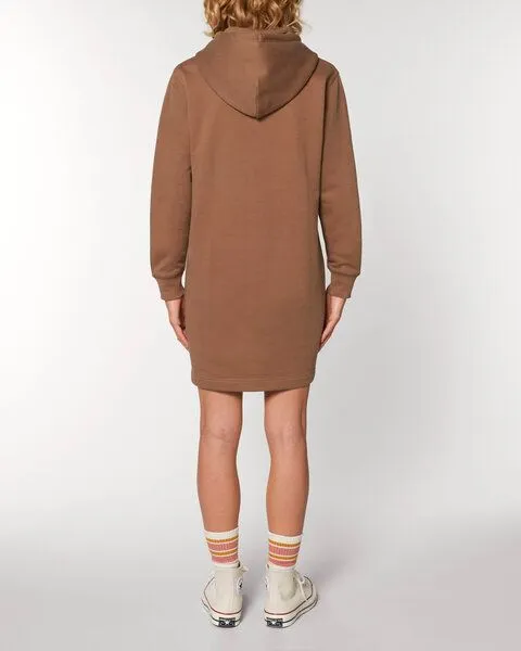 Human Family Human Family Langärmeliges Bio Damen Sweatshirt-Kleid mit Kapuze "Select - HF", Caramel (braun), – Produktbild 2 von 3