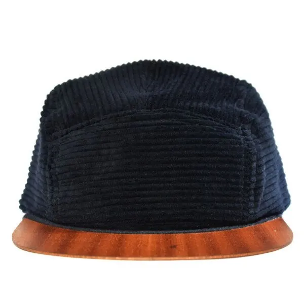 Lou-i Lou-i Cord Cap mit edlem Holzschild - Made in Germany, Schwarz, – Produktbild 4 von 4