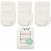 bistyle BISTYLE Baby Socken Premium 3er-Pack | 98 % Bio-Baumwolle | Weich & hautfreundlich, Weiß/weiß/weiß, – Produktbild 1 von 1