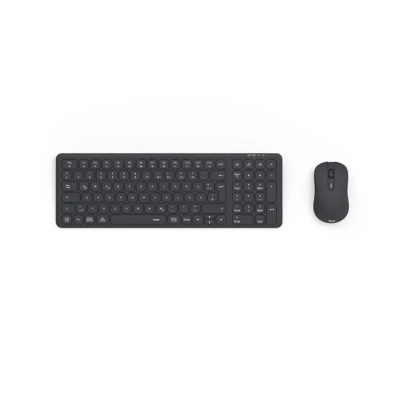 Hama Hama Multi-Device-Tastatur-Maus-Set "WKM-300", kabellos, Funkt/BT, SW, QWERTZ DE – Produktbild 6 von 6