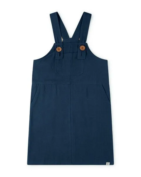 MATONA Matona Latzkleid für Kinder aus Canvas Bio-Baumwolle / Retro Pinafore Dress, Nightfall, – Produktbild 4 von 4