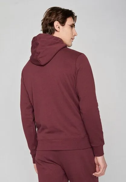 GreenBomb GREENBOMB Nature Goats Family Star - Kuschliger Hoodie aus Bio-Baumwolle / hochwertiger Print / Fair & Vegan, Rot (velvet rain), – Produktbild 3 von 4