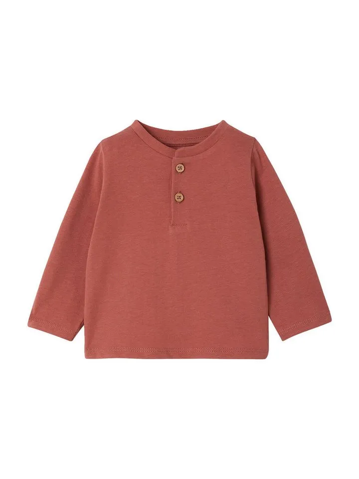Vertbaudet Vertbaudet Langarmshirt 3er-Pack Baby Langarmshirts BASIC 3er-Pack, Rot, – Produktbild 3 von 4