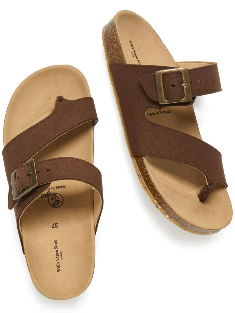 Will's Vegan Store Will's Vegan Store Damen vegan Flip Flops Zehen Braun, Braun, – Produktbild 2 von 2
