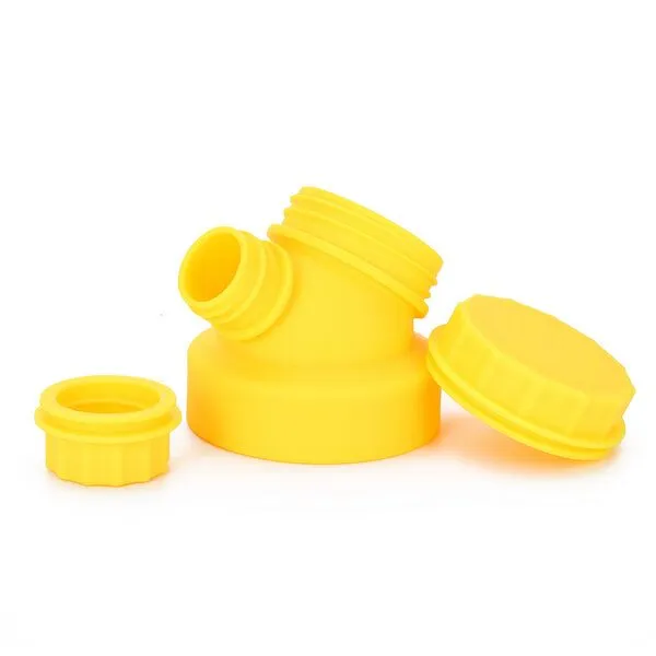 JN JuNiki's JN JuNiki's JuNiki´s® innovativer Weithals-Trinkflaschen-Deckel in 8 Farben, Gelb, – Produktbild 2 von 4