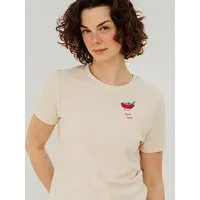 Kultgut Kultgut Artdesign - Biofair- Flauschiges Femin Shirt /Yammy Yammy, Natur, – Produktbild 1 von 1