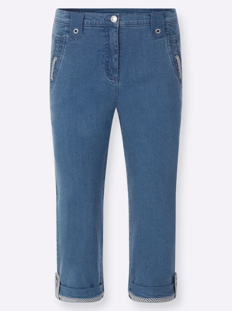 Witt Caprijeans blue-bleached, Blue-bleached, – Produktbild 1 von 2