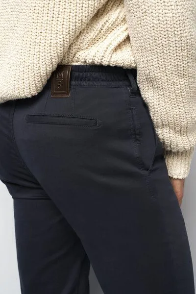 M 5 BY MEYER M 5 BY MEYER Sportliche Chino im Jersey Look, Blau (navy), – Produktbild 8 von 8