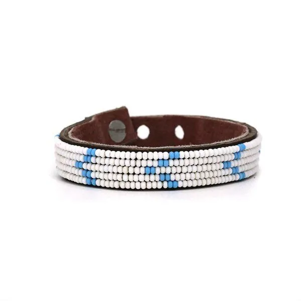 Swahili Coast Swahili Coast Perlenarmband & Armreif - CHEVRON, Blau, – Produktbild 2 von 2