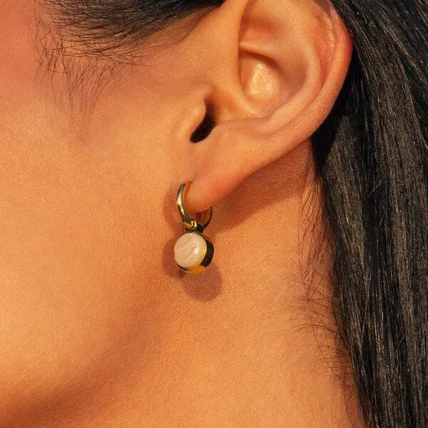 ALEXASCHA ALEXASCHA Gold Clip Creolen mit Anhänger | Mix & Match, Gold, – Produktbild 8 von 8
