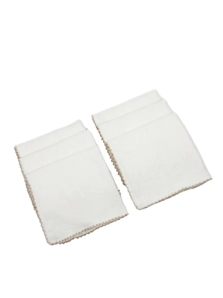 bistyle bistyle 6er-Pack-Frottee-Mundtücher - 28x28cm - zertifiziert – Bio Baumwolle, Ecru, – Produktbild 2 von 4
