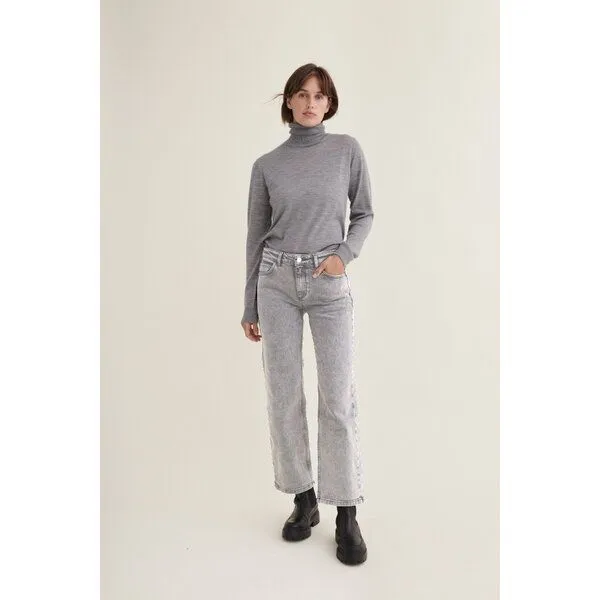 Basic Apparel Basic Apparel Mom-Fit Jeans ELISA aus Bio-Baumwolle, Grau (grey), – Produktbild 1 von 2