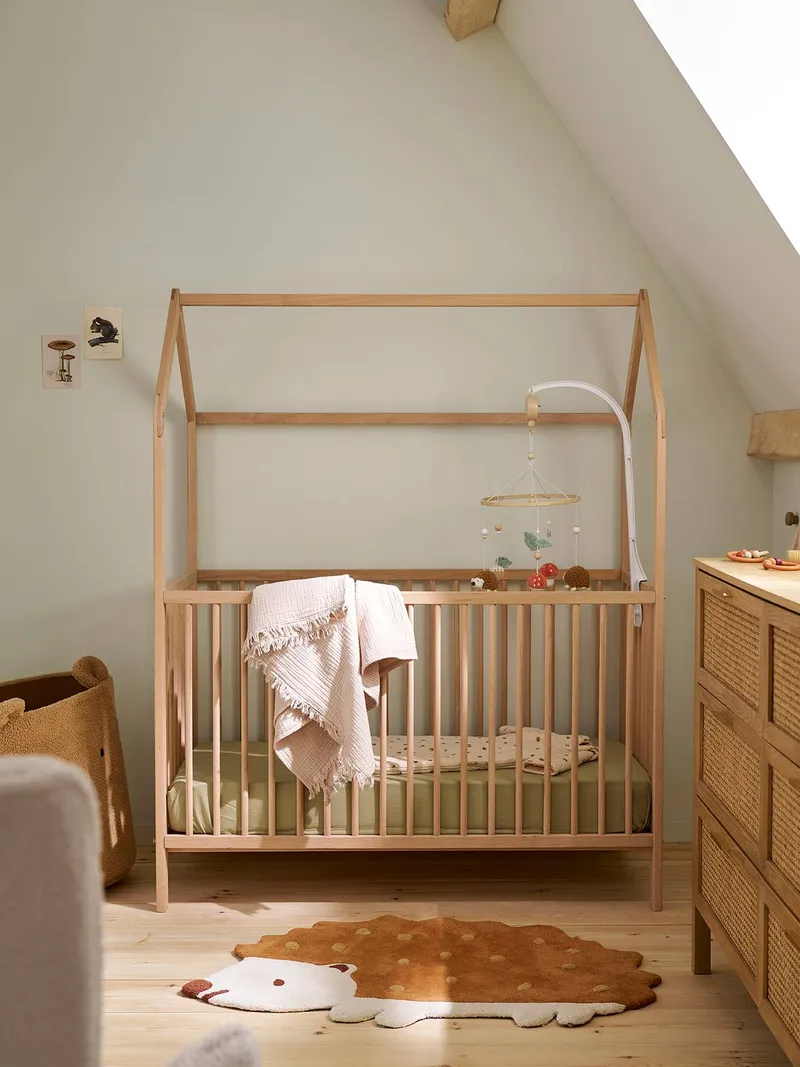 Vertbaudet Baby Hausbett CABANE, Braun, – Produktbild 1 von 3