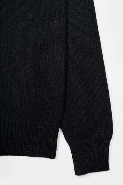 Rifò - Circular Fashion Made in Italy Rifò - Circular Fashion Made in Italy Pullover aus recyctelter Kaschmirwolle Modell: Edda, Schwarz, – Produktbild 4 von 6