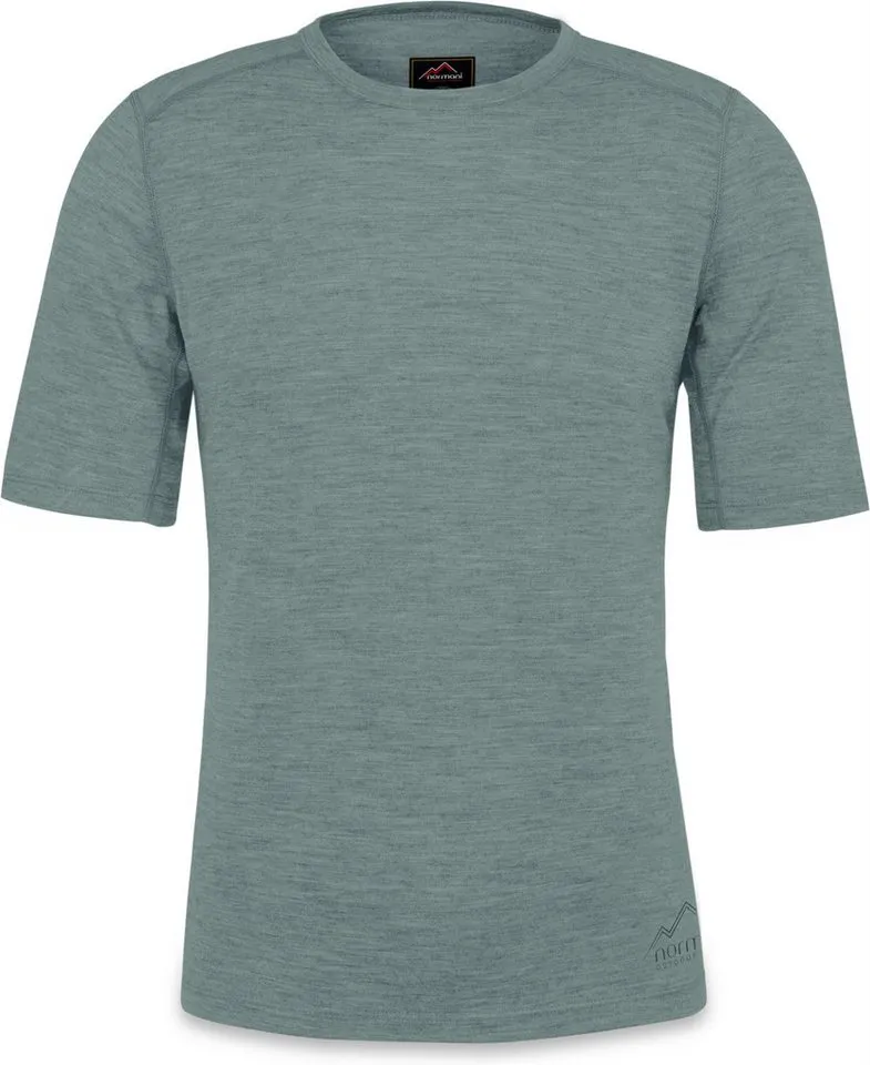 normani Thermounterhemd Herren Merino T-Shirt Darwin Kurzarm T-Shirt Thermounterwäsche aus Merinowolle, Blau, – Produktbild 2 von 4