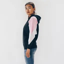 The Driftwood Tales The Driftwood Tales Damen vegan Amy Hoodie Schwarz Rosa – Produktbild 1 von 1