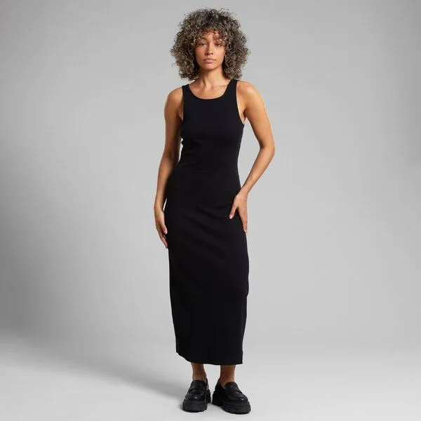 Dedicated DEDICATED Kleid Motala Rib - Black – Produktbild 1 von 2