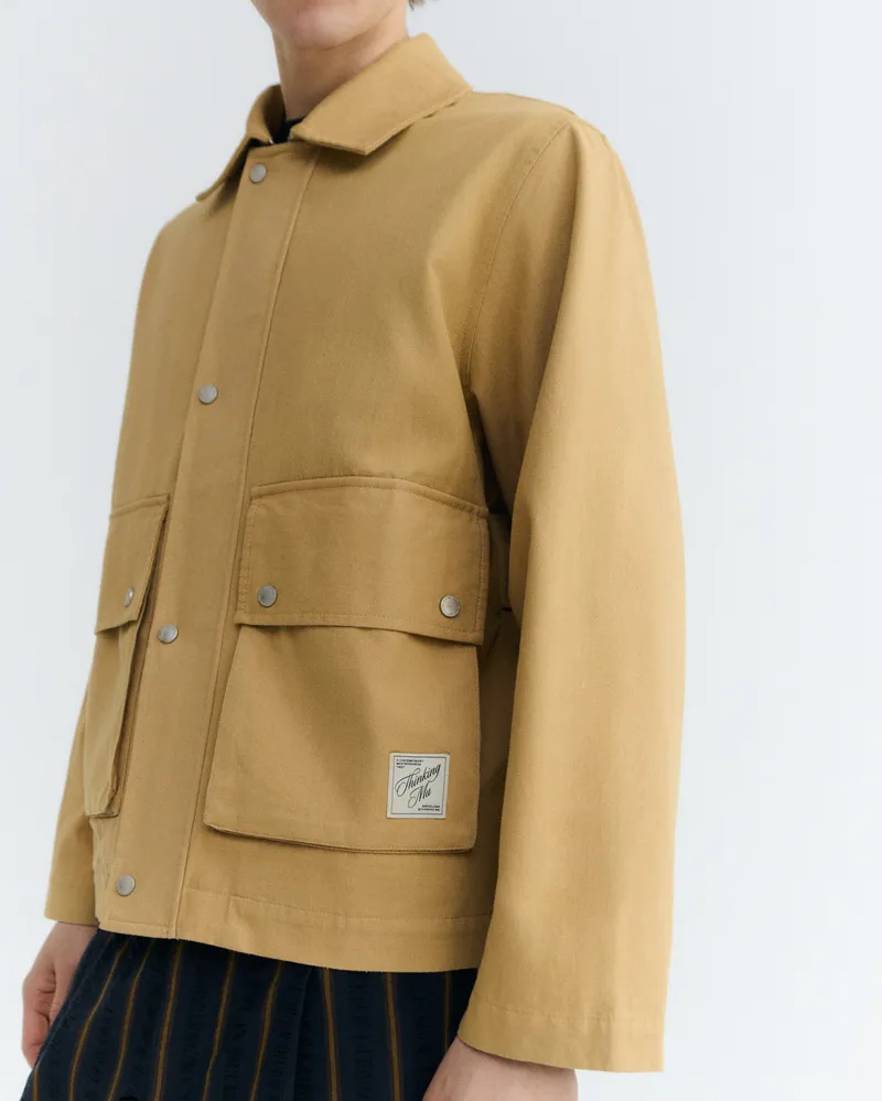 thinking mu Thinking MU Herren vegan Jacke Oversize Callum Kamelbraun, Hellbraun, – Produktbild 1 von 2