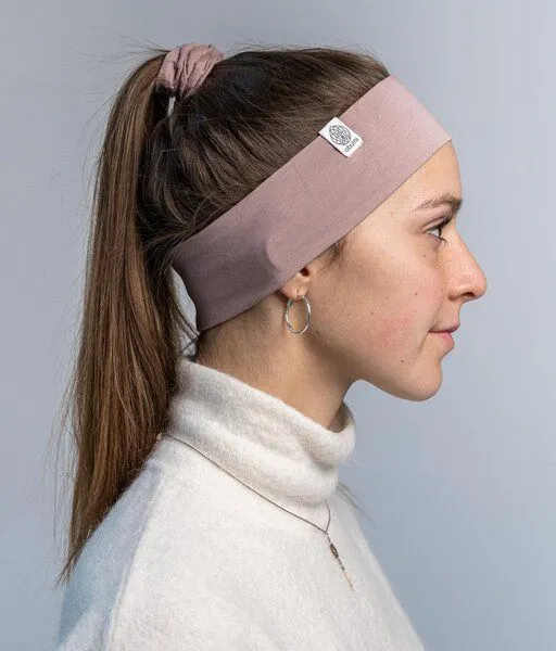obumi obumi STIRNBAND SCHMAL AUS BIO JERSEY IN VIELEN FARBEN, Woodrose, – Produktbild 4 von 4