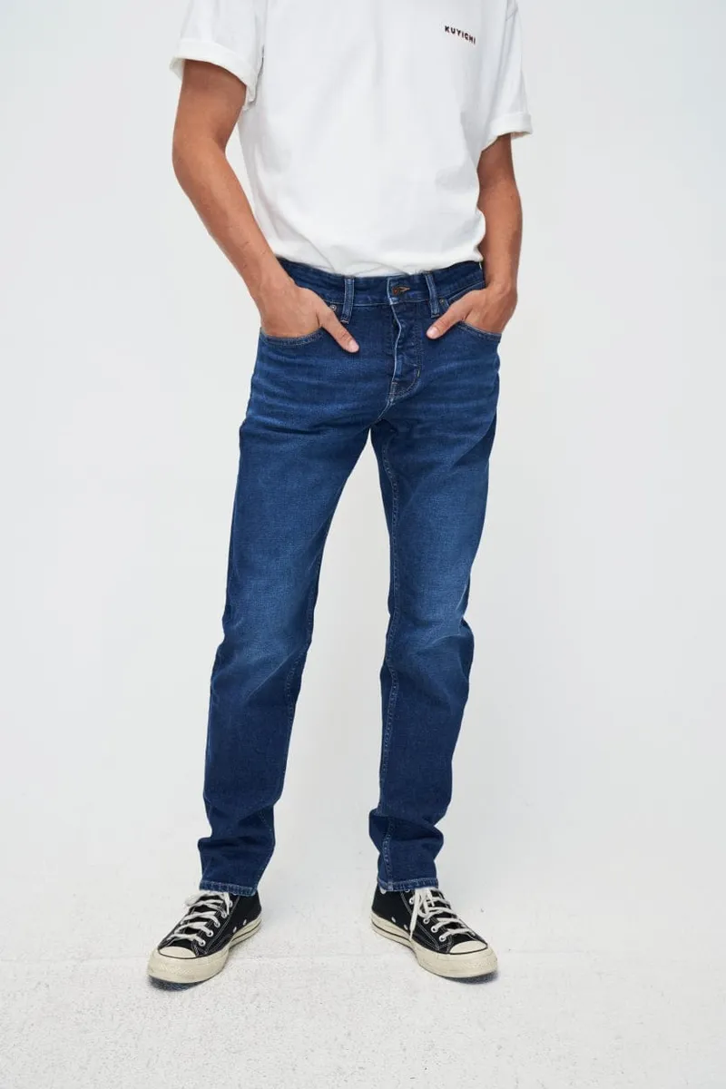 Kuyichi Kuyichi Herren vegan Jeans Jim Faded Indigo, Extra dunkelblau, – Produktbild 2 von 2