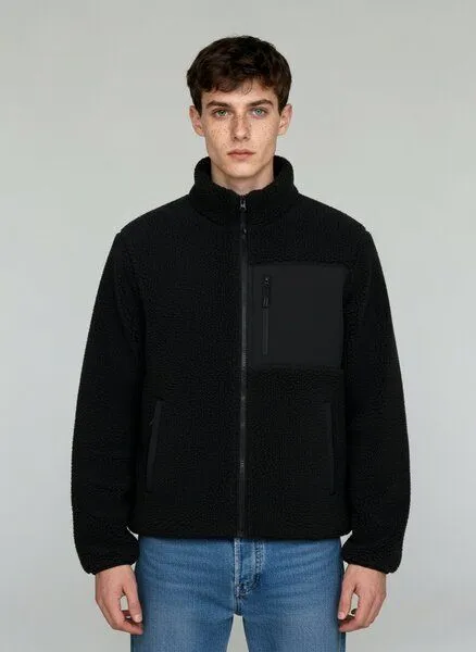 UNIPOLAR UNIPOLAR Fleece-Jacke Brock, Black, – Produktbild 1 von 4