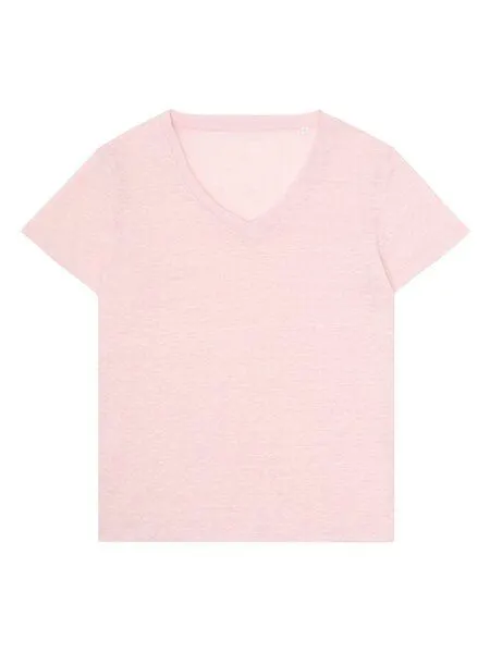 KnowledgeCotton Apparel KnowledgeCotton Apparel T-Shirt mit V-Ausschnitt - aus Bio-Leinen, Lila-pale-lilac, – Produktbild 1 von 1