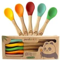 pandoo pandoo 5er-Pack Kinderlöffel Set aus Bambus | wiederverwendbares Kinderbesteck – Produktbild 1 von 1