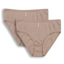 Living Crafts LIVING CRAFTS - Damen Slip, 2er-Pack - Braun (100% Bio-Baumwolle), Nachhaltige Mode, Bio Bekleidung – Produktbild 1 von 1